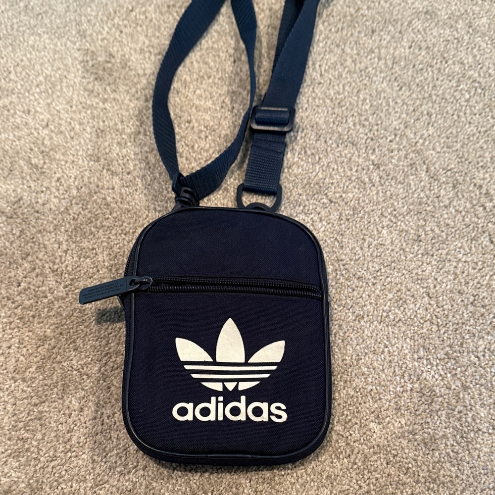 adidas Black Trefoil Mini Crossbody Belt Bag